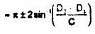 Angle in radians 