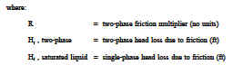 two-phase friction multiplier declarations